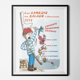 Affiche des Samedis en balade à Douarnenez 2014