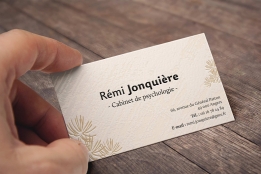 Carte de visite réalisée pour un cabinet de psychologie.