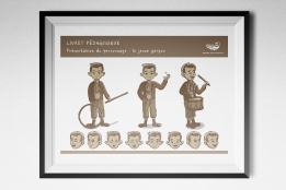 Création des personnages du livret pédagogique "Le parcours d’Auguste Lechat"