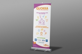 Kakemono roll’up réalisé pour l’association Quokka