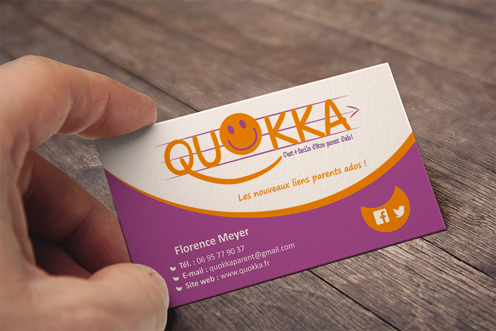 Carte de visite de l’association Quokka recto